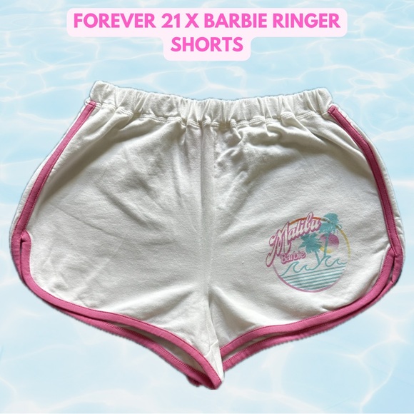 FOREVER 21 x Malibu Barbie™ Graphic Ringer Shorts - Picture 1 of 8